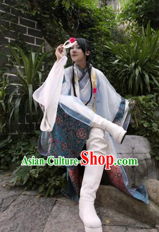 Chinese Traditional Ancient Nobility Childe Clothing Song Dynasty Swordsman Costume for Men