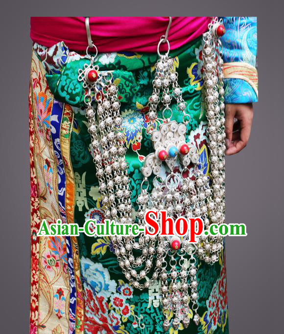 Chinese Zang Nationality Handmade Waist Accessories Tibetan Minority Waist Chain for Women