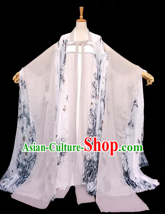 Chinese Tang Dynasty Taoist Nun Hanfu Dress Ancient Fairy Traditional Costume for Women