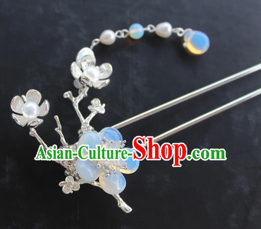 Chinese Ancient Handmade Palace Plum Blossom Hair Clip Hair Accessories Hanfu Tassel Hairpins for Women
