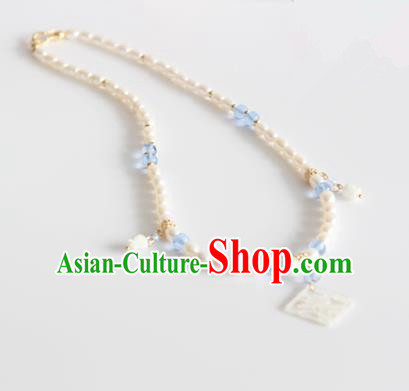 Chinese Ancient Handmade Hanfu Accessories Pearls Necklace for Women