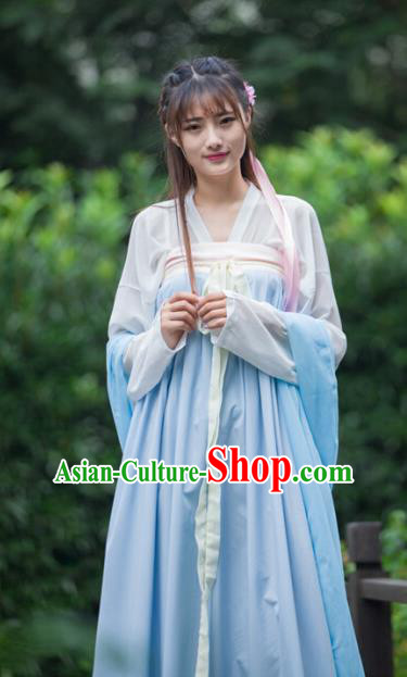 Chinese Ancient Young Lady Hanfu Dress Tang Dynasty Princess Costumes for Women