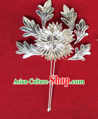 Chinese Traditional Miao Nationality Chrysanthemum Hair Accessories Hairpins Headwear for Women