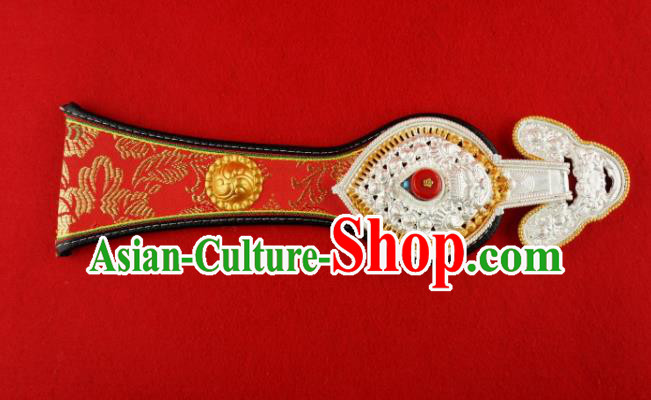 Traditional Chinese Zang Nationality Waist Accessories, China Tibetan Robe Waistband for Kids