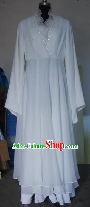 Chinese Traditional Beijing Opera Actress Costumes China Peking Opera White Dress for Adults