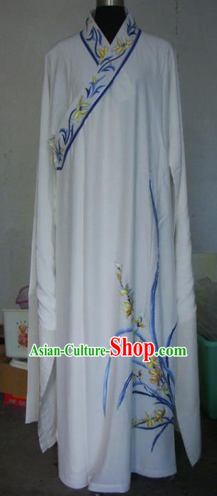 Chinese Traditional Beijing Opera Niche Costumes China Peking Opera Embroidered Orchid Robe for Adults