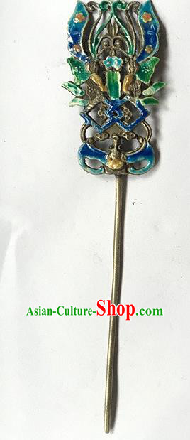 Chinese Traditional Ancient Blueing Hair Clip Hanfu Hairpins Hair Accessories for Women