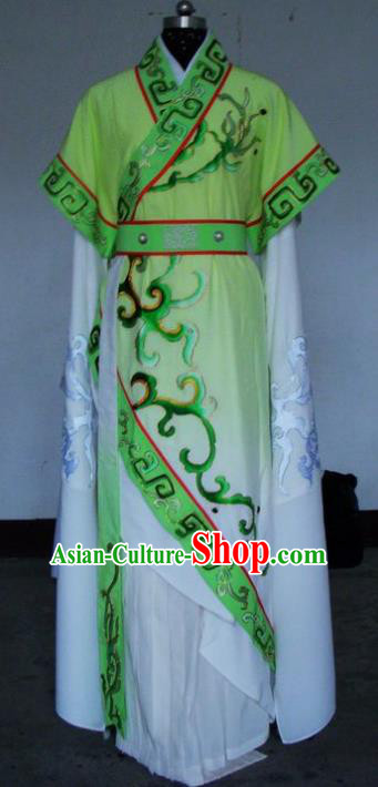 Chinese Traditional Shaoxing Opera Princess Green Robe Peking Opera Niche Costumes for Adults