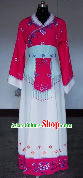 Chinese Traditional Beijing Opera Actress Rosy Costumes China Peking Opera Embroidered Dress for Adults