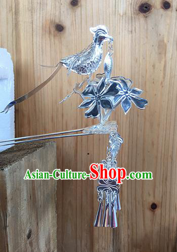 Chinese Traditional Ancient Bride Bird Hair Clip Hanfu Hairpins Hair Accessories for Women