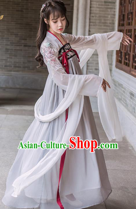 Chinese Traditional Tang Dynasty Nobility Lady Costumes Ancient Peri Hanfu Dress for Women