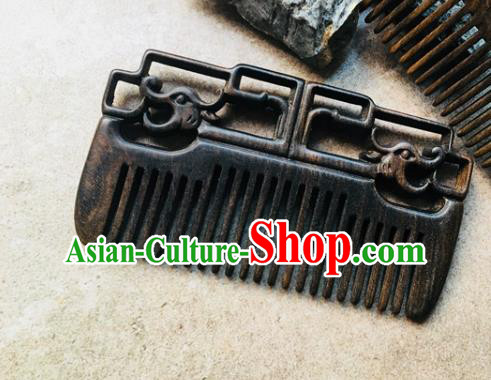 Chinese Traditional Hair Accessories Carving Eaglewood Hair Comb for Women
