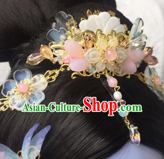 Chinese Traditional Hair Accessories Ancient Hanfu Hairpins Shell Hair Crown for Women