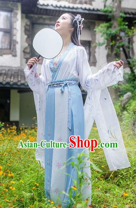 Traditional Chinese Ancient Peri Hanfu Dress Song Dynasty Princess Costumes for Rich Women