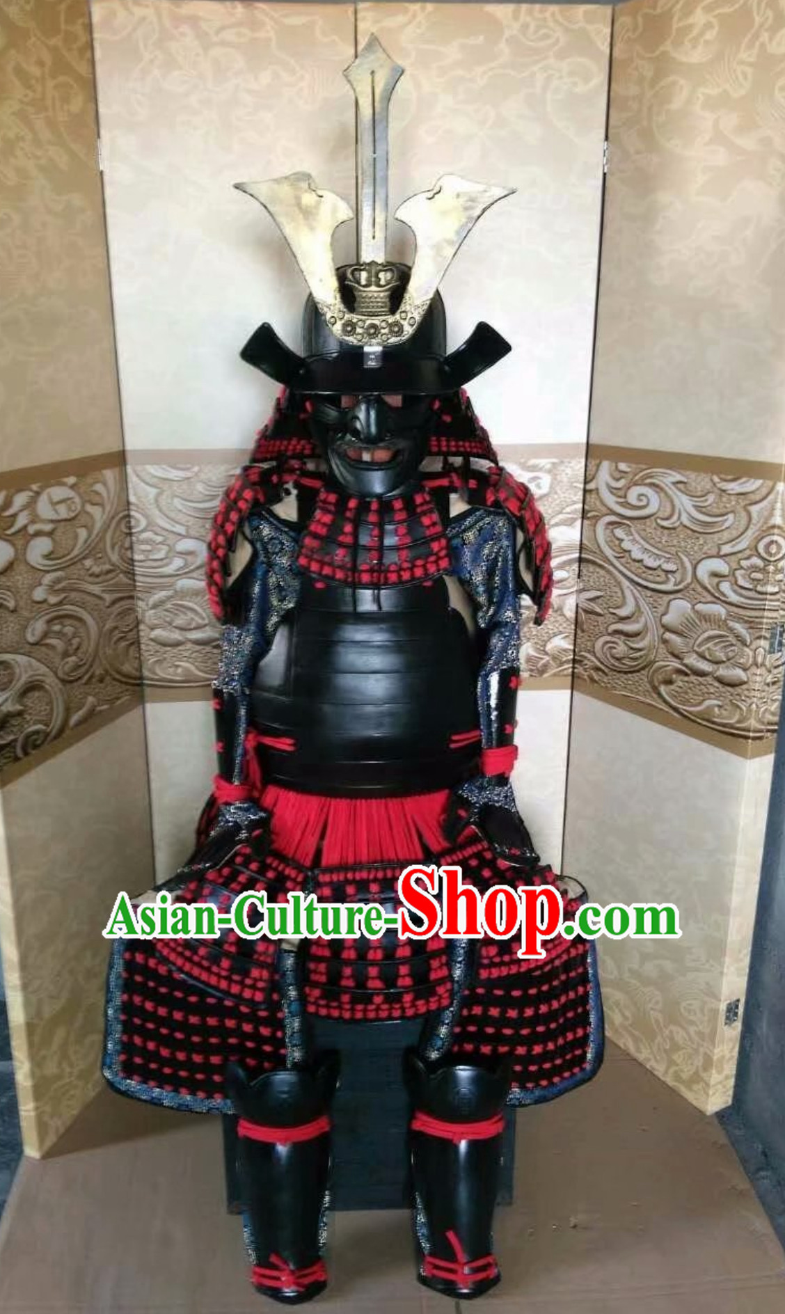 Broad Shoulders Japanese Samurai Armor Replica Authentic Samurai Outfit Clothing Complete Set for Men