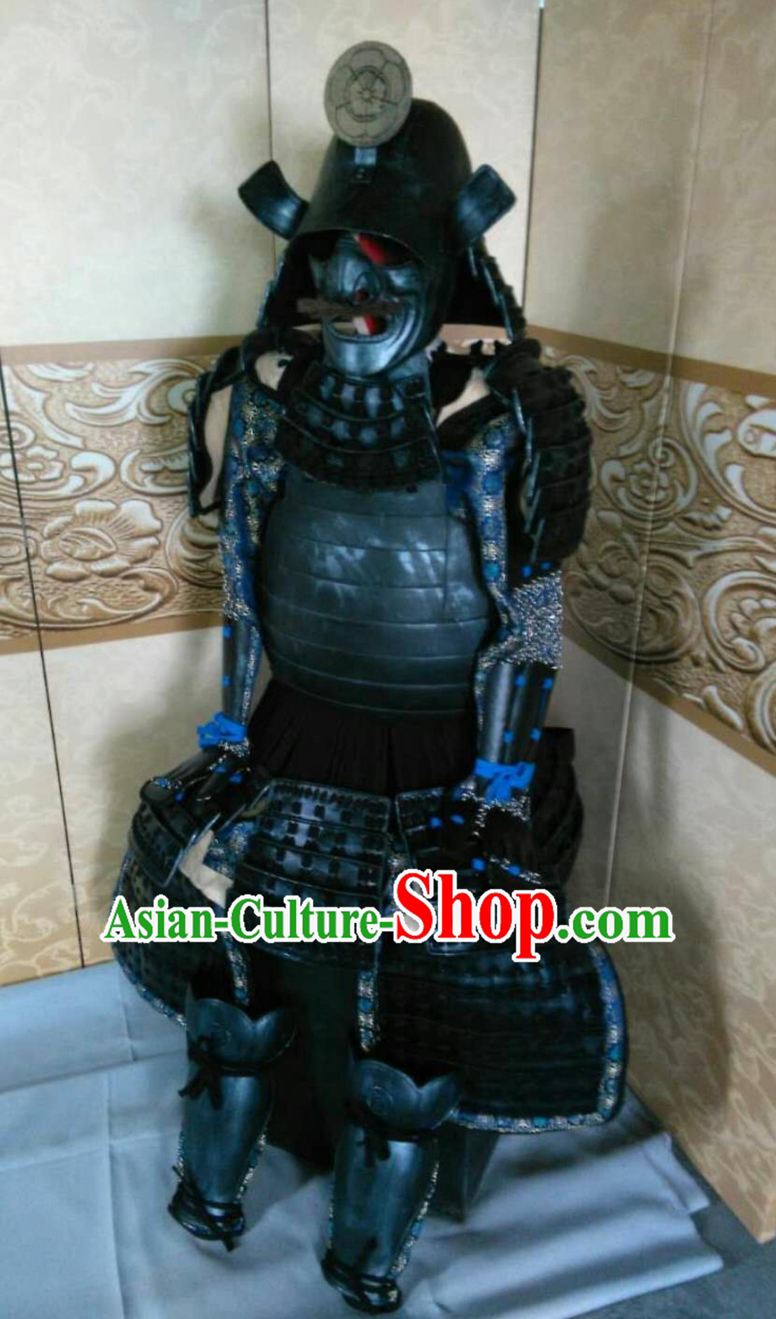Ancient Asian Classical Japanese General Samurai Armor Replica Authentic Samurai Outfit Clothes Complete Set for Men