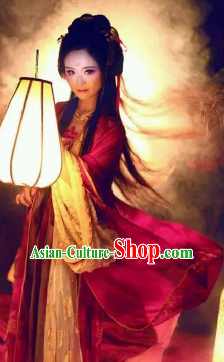 Chinese Tang Dynasty Imperial Concubine Costume Traditional Ancient Palace Lady Hanfu Dress for Women