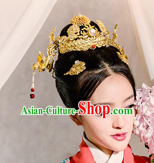 Chinese Traditional Hair Accessories Ancient Empress Hairpins Headwear Complete Set for Women