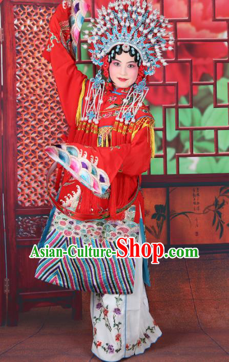 Professional Chinese Beijing Opera Imperial Consort Costumes Ancient Huangmei Opera Actress Clothing and Phoenix Coronet for Adults