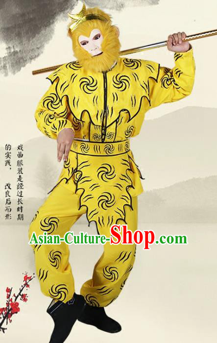 Professional Chinese Peking Opera Handsome Monkey King Costume Traditional Takefu Clothing for Adults