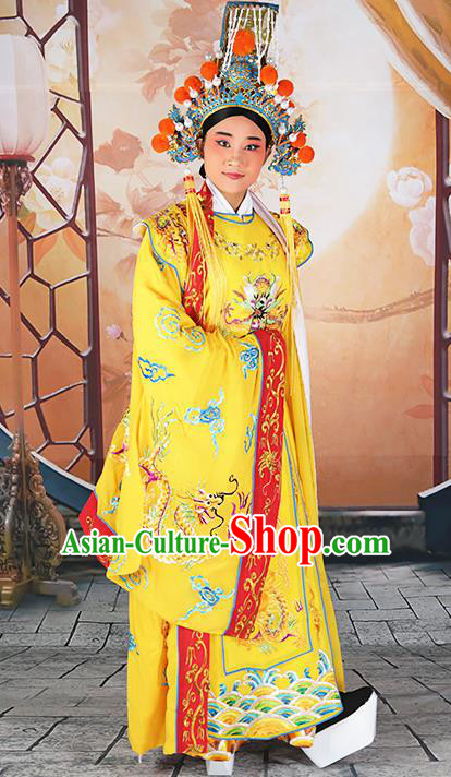 Professional Chinese Peking Opera Emperor Costume and Hat for Adults