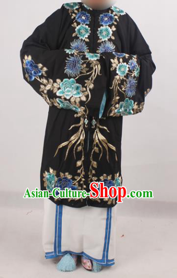 Chinese Peking Opera Pantaloon Costume Ancient Dowager Embroidered Clothing for Adults