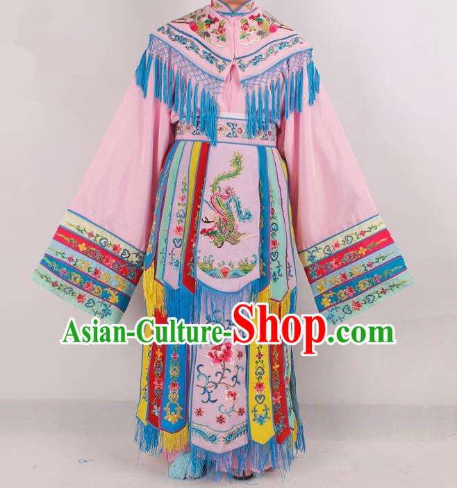 Chinese Peking Opera Diva Pink Costume Ancient Imperial Consort Embroidered Clothing for Adults