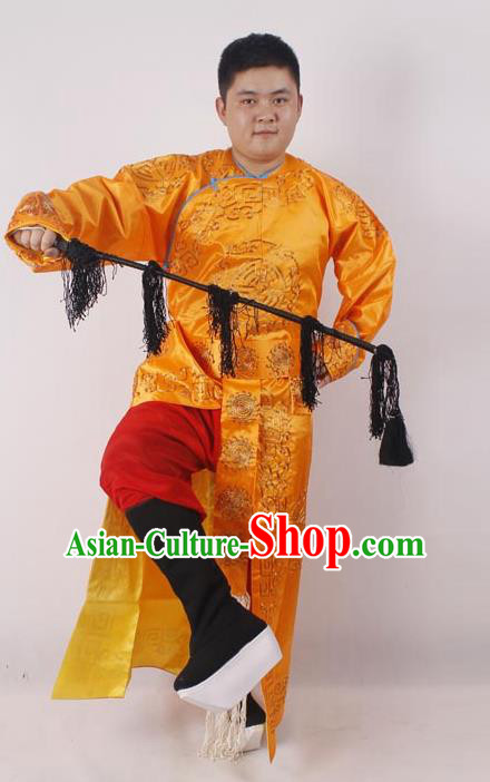 Professional Chinese Peking Opera Takefu Golden Embroidered Costume for Adults
