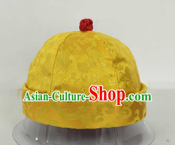 Chinese Ancient Style Handmade Qing Dynasty Emperor Conical Hat for Sale