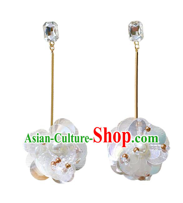 Top Grade Handmade Jewelry Accessories Bride Shell Flower Earrings for Women