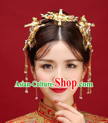 Chinese Ancient Handmade Hair Combs Hairpins Bride Hair Accessories Headwear for Women