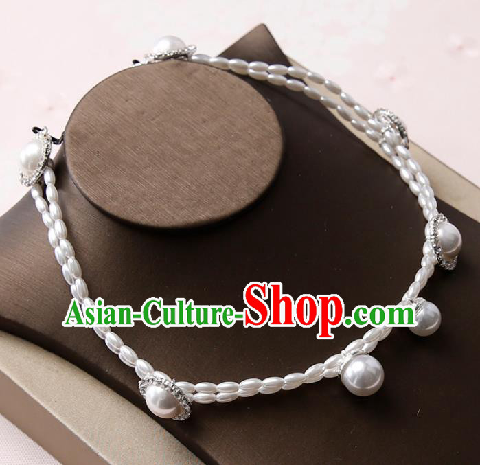 Top Grade Handmade Jewelry Accessories Bride Pearls Necklace for Women