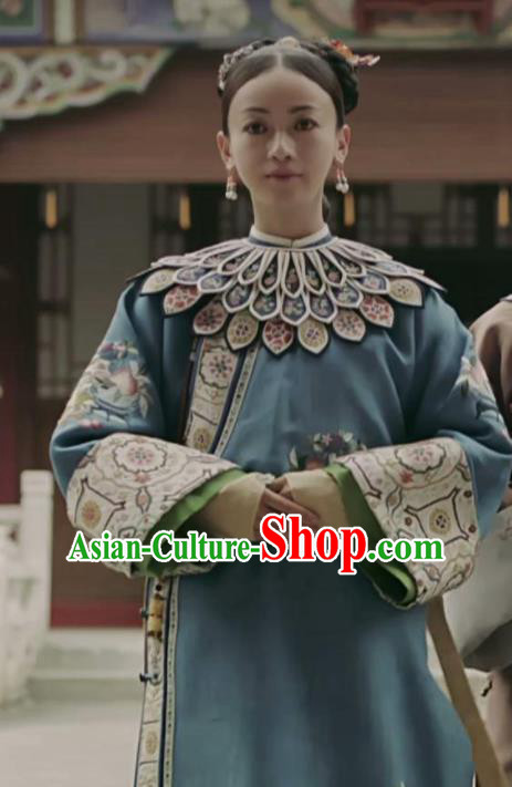 Story of Yanxi Palace Ancient Chinese Traditional Qing Dynasty Imperial Consort Embroidered Costumes for Women