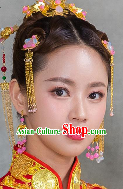 Traditional Chinese Wedding Costumes Traditional Xiuhe Suits Ancient Chinese bridal Full Dress