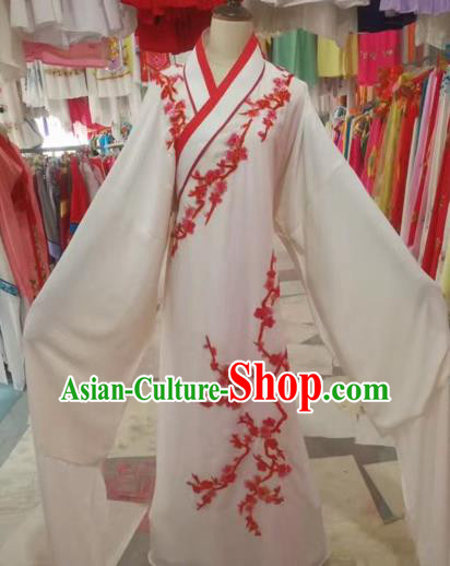 Chinese Traditional Beijing Opera Scholar Clothing Peking Opera Niche White Robe for Adults