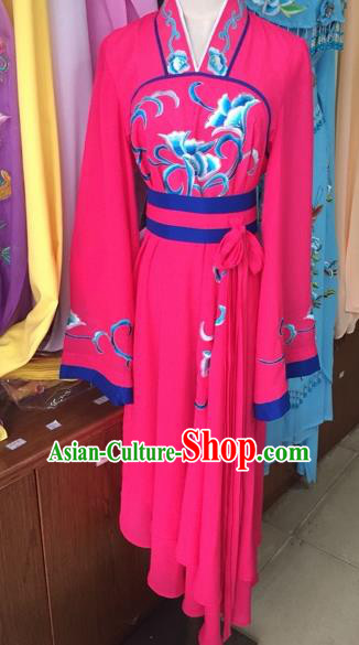Traditional Chinese Peking Opera Diva Costume Beijing Opera Rosy Dress for Adults