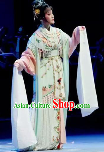 Traditional Chinese Peking Opera Diva Costume Beijing Opera Romance of the West Chamber Embroidered Dress for Adults