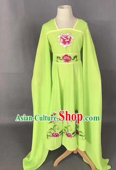 Traditional Chinese Peking Opera Diva Costume Beijing Opera Green Dress for Kids