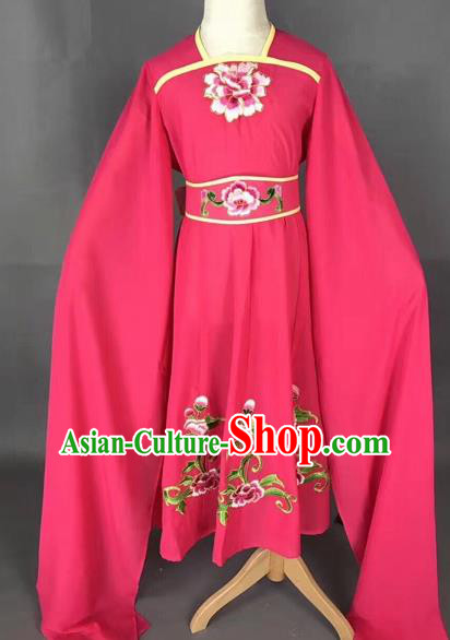 Traditional Chinese Peking Opera Diva Costume Beijing Opera Rosy Dress for Kids