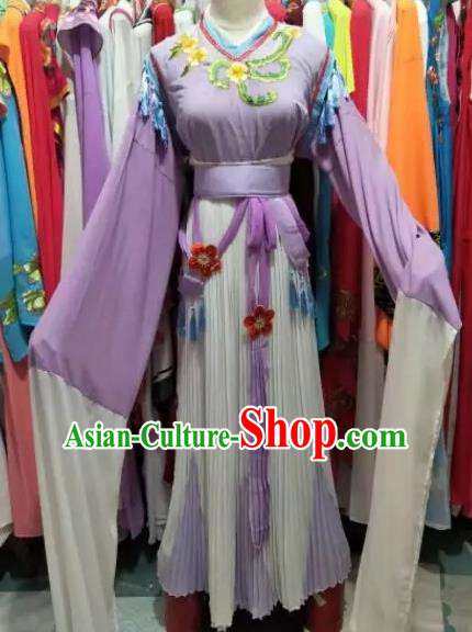 Chinese Huangmei Opera Rich Women Purple Dress Traditional Beijing Opera Diva Costume for Adults