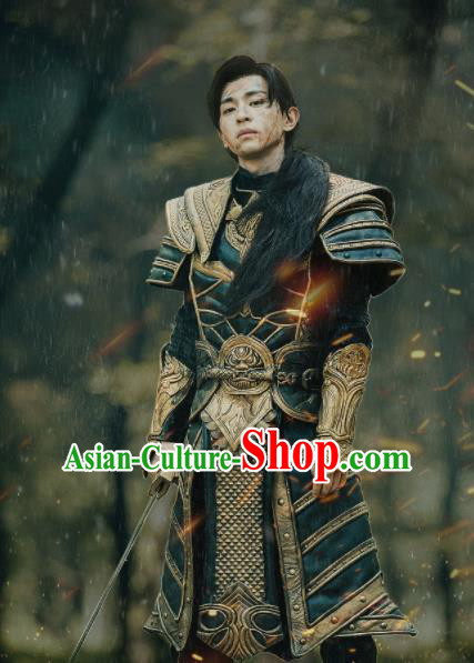 The Honey Sank Like Frost Chinese Ancient Body Armor General Swordsman Mars Costume for Men