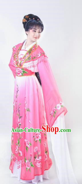 Chinese Traditional Beijing Opera Actress Pink Dress Ancient Nobility Lady Costume for Adults