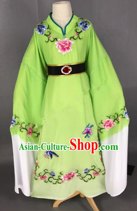 Chinese Beijing Opera Niche Green Robe Traditional Peking Opera Scholar Costume for Adults