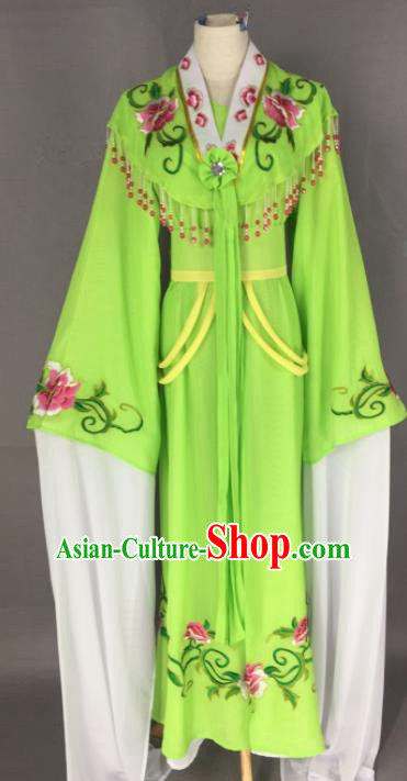 Chinese Ancient Palace Princess Green Dress Traditional Beijing Opera Actress Costume for Adults