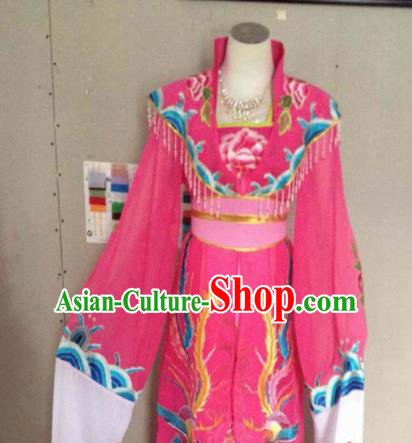 Chinese Ancient Imperial Consort Rosy Hanfu Dress Traditional Beijing Opera Actress Costume for Adults