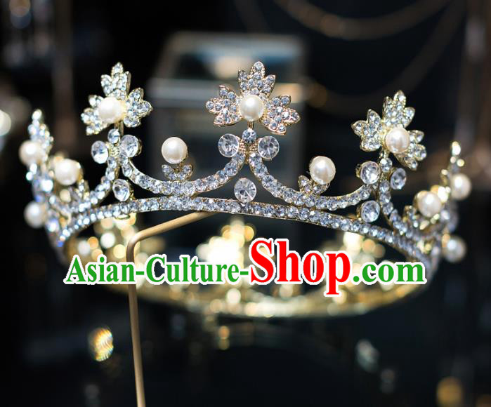 Top Grade Wedding Hair Accessories Baroque Princess Retro Zircon Royal Crown for Women