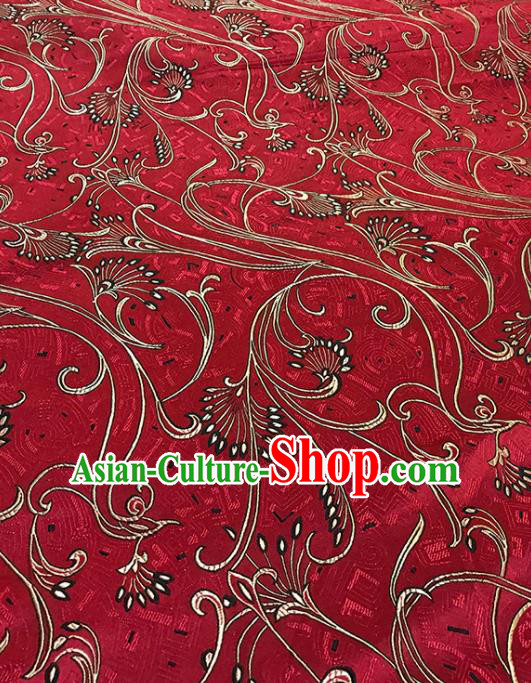 Red Brocade Asian Chinese Traditional Fabric Silk Fabric Chinese Fabric Material