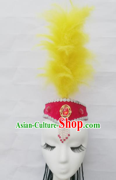 Chinese Traditional Classical Dance Hair Accessories Uyghur Nationality Dance Hat Headwear for Women