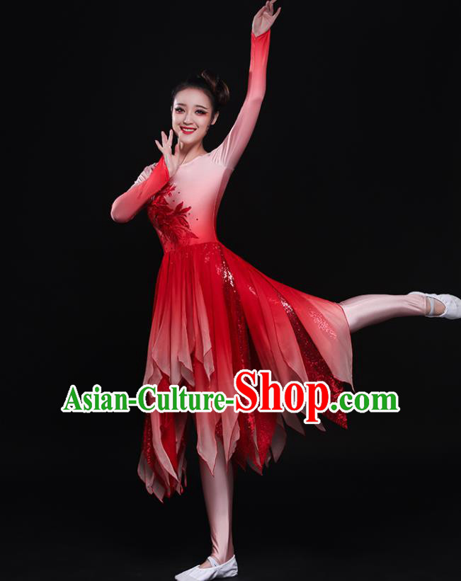 Traditional Chinese Fan Dance Folk Dance Costume Classical Yangko Dance Classical Dance Dress