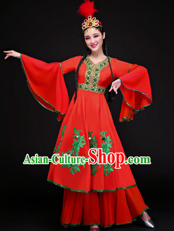 Chinese Traditional Uyghur Nationality Dance Clothing Classical Dance Costume for Women
